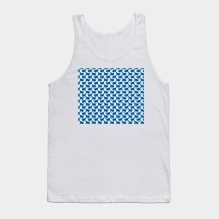 Blue Ghost Pattern Tank Top